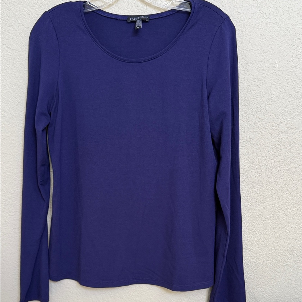 Eileen Fisher Royal Blue Long Sleeve Top